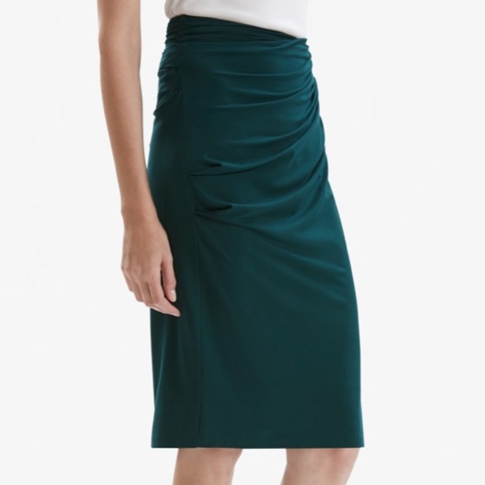MM. Lafleur Forest Green Pencil Skirt